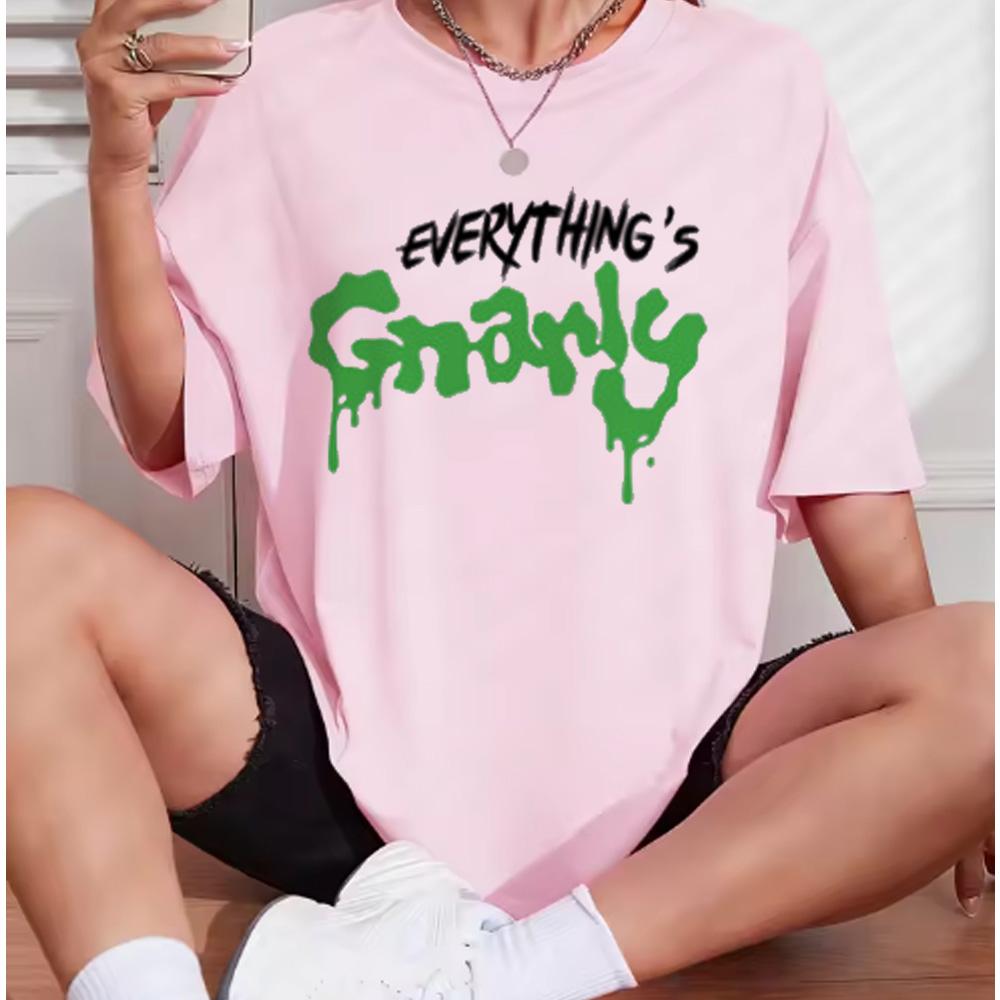 Katseye Beautiful Chaos Pink Gray T-shirts Kpop Tee Women and Unisex Oversized Tee Graphic Short Sleeve T-Shirt Unisex Tops