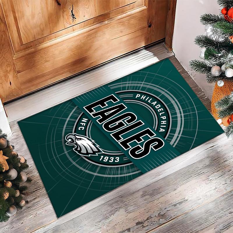 Philadelphia Eagles Kristall Samt Teppich Weich Anti?Rutschfeste Fußmatte Bequemer Wohnzimmer Schlafzimmer Dekor Teppich