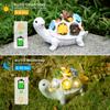 Solar Garden Turtle Statues Decor, Turtle Gifts For Moms, Solar Turtle With Butterfly Outdoor Decorations Solar Lights, Patio Lawn, Yard