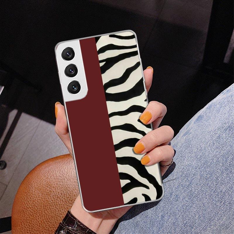 Leopard Print Phone Case For Samsung Galaxy S24 S25 Edge S26 Ultra S23 S22 S21 Plus S20 FE + Personalized Print Cover Galaxy S24
