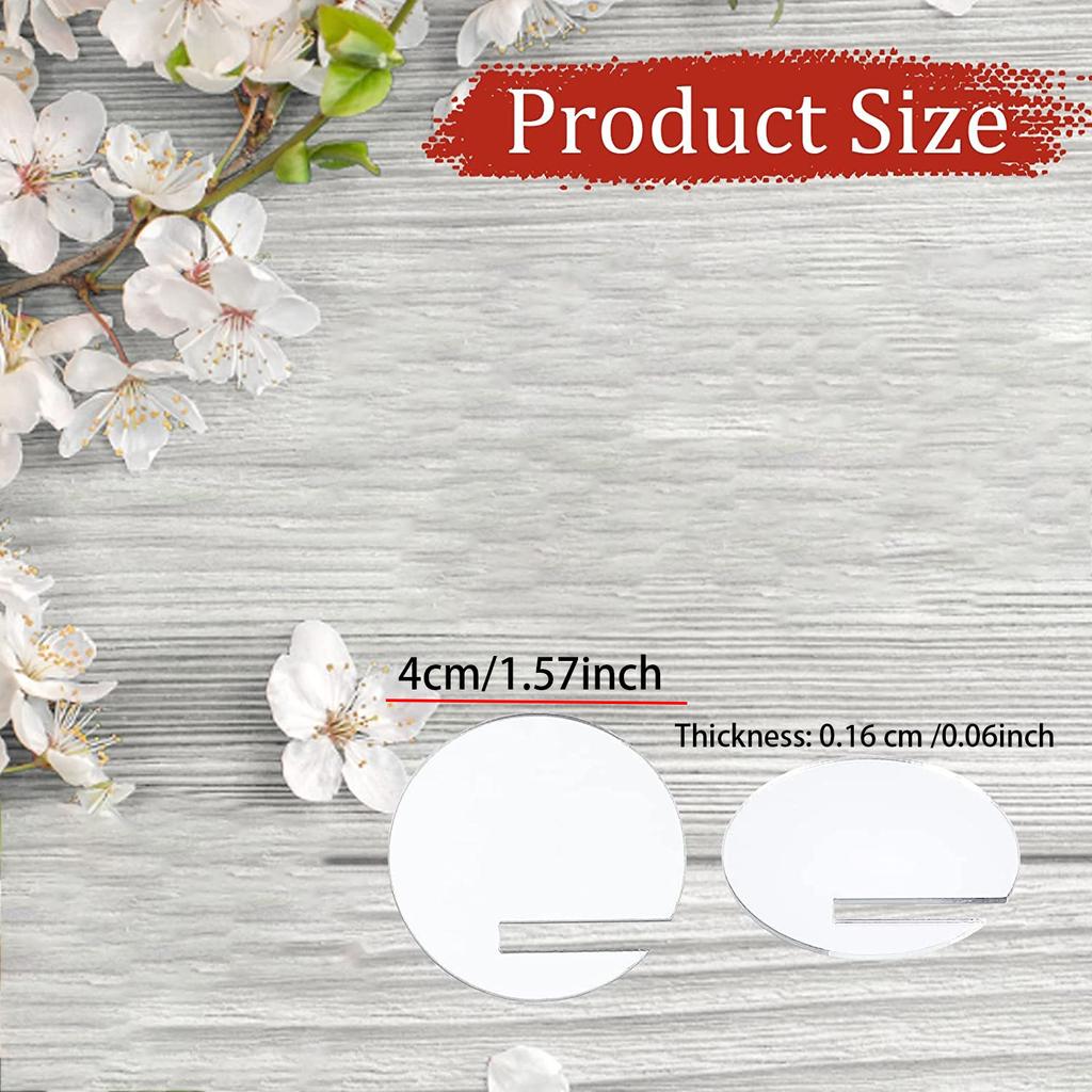 30/50/100PCS Acrylic Circle Cocktail Glass Charm Round Drink Tag Blank Marker Wine Glass Charm Wedding Birthday Party Decoration