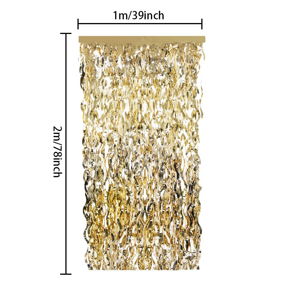 Champagne Luxurious Gold And Blue Rain Curtain For Creative Event Styling And Celebrations Festive