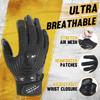 HANDLANDY Kids football gloves, new material high viscosity, comfortable, soft and durable, pure black American football gloves