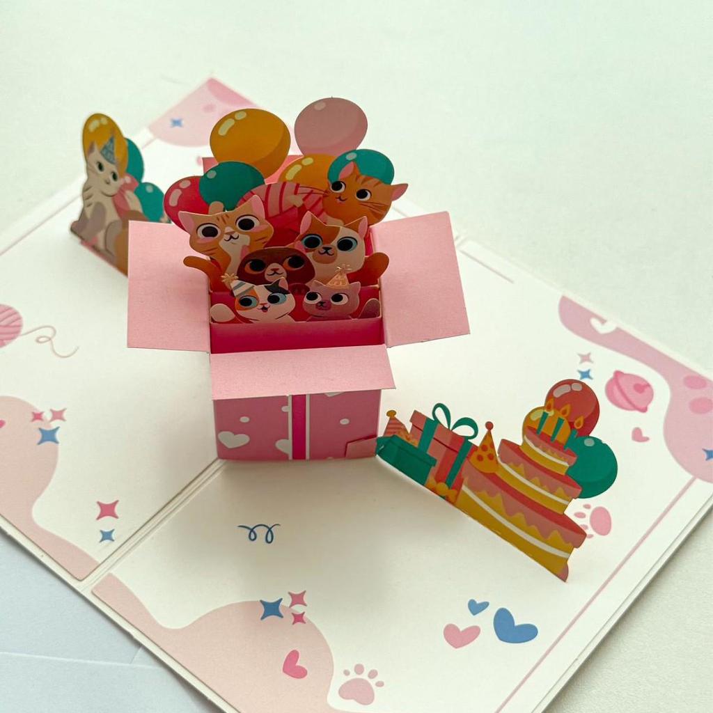 Teacher’s Day 3D Cartoon Greeting Card for Birthdays, Qixi, and Christmas with Postcard and Envelope