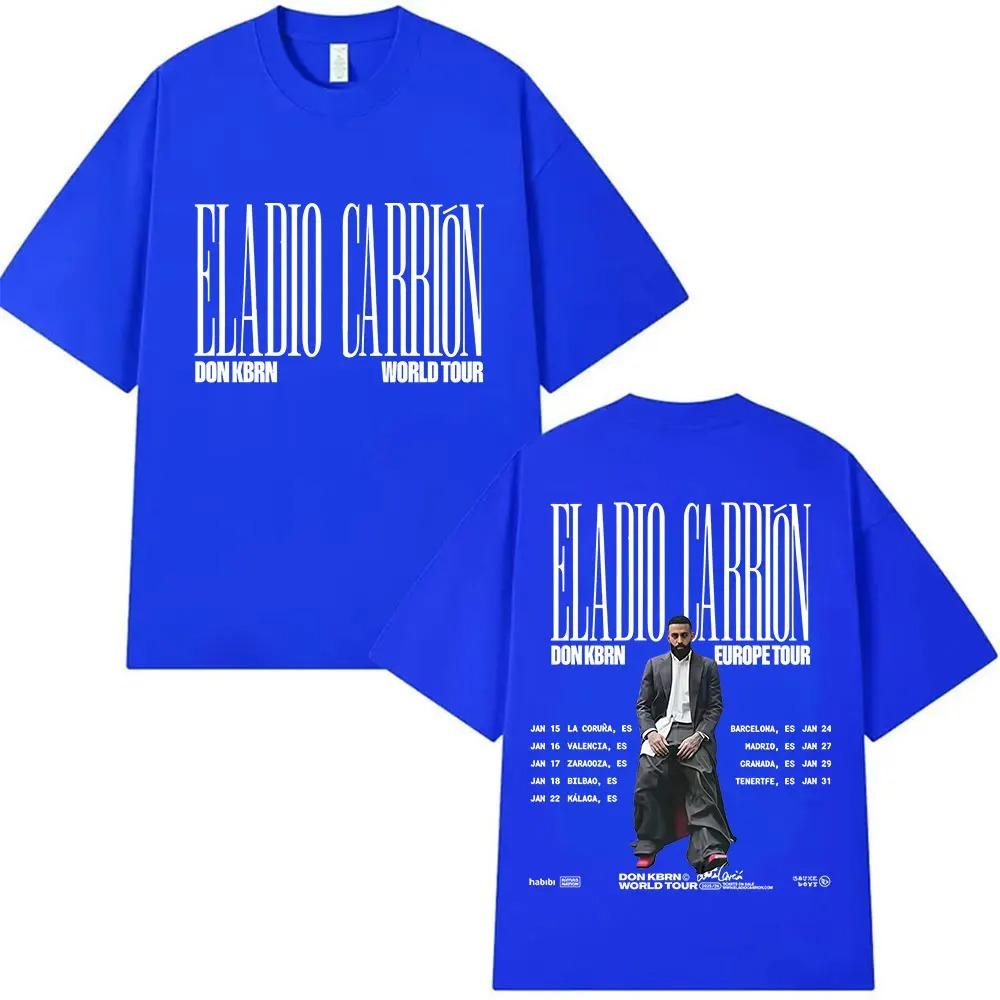Y2k Hip Pop Tops ELADIO CARRION DON KBRN WORLD TOUR 2025 Merch Fashion Pop Music Print Cotton Casual Loose Tshirt Unisex
