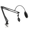 NB35 Microphone Stand Adjustable Mic Suspension Arm Stand with 3 8in To 5 8in Screw Adapter Clip Shock Mount