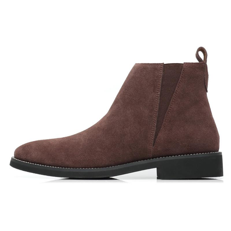 Fashion Fashion Chelsea Boots Men Pointed Comfortable ZIP Dress Boots Men Slip On Cheap 2024 New Men's Suede Shoes Zapatos Hombre Casual