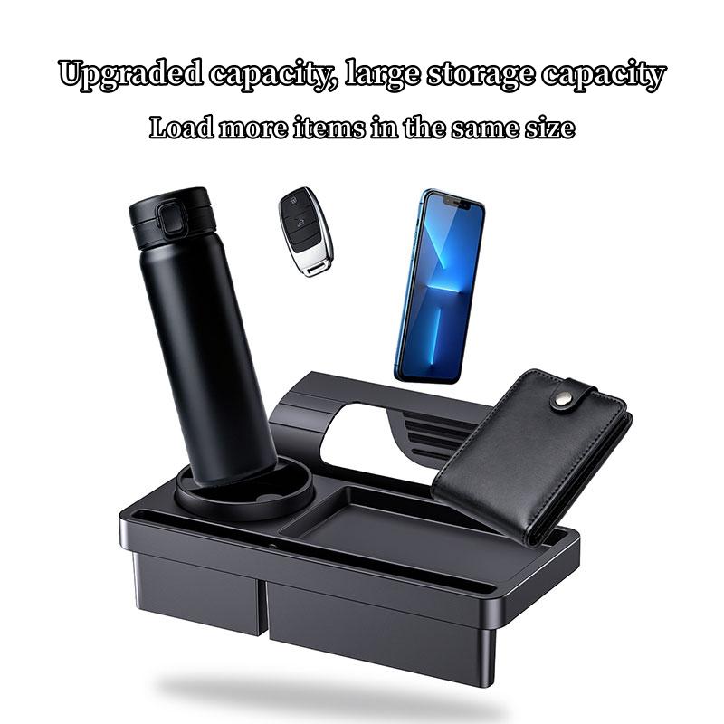 Car Organizer Box Side Door Window Hanging Storage Rack ABS Multifunctional Cup Stand Phone Holder Storage Tray Car Accessories