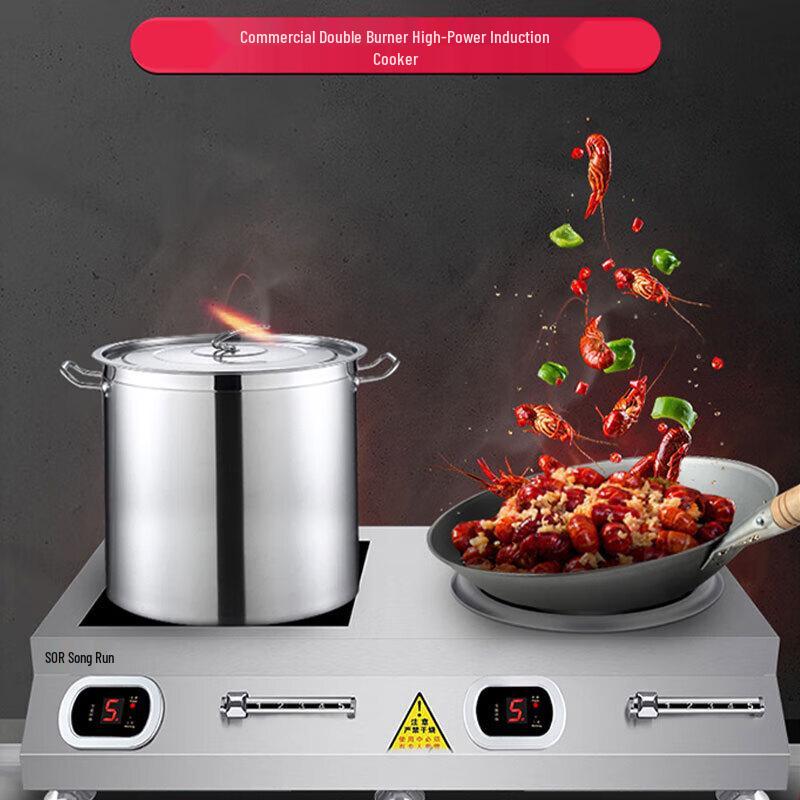 Songrun Commercial Desktop Flat & Concave Induction Cooker