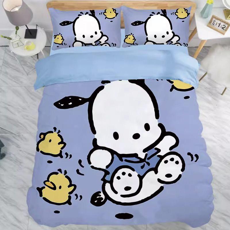 Pochacco Colorful Bedding Sets 3D Print Comforter Cover Bed Cover Duvet Cover Pillow Case 2-3 Pieces Sets Kids Adult Size