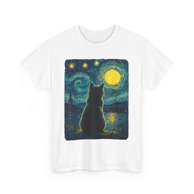 Black Cat Starry Night Shirt, Vincent Van Gogh Aer Cats Lovers T-Shirt