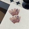 Pink Gradient Cat Eye Pearl Small Broken Diamond Chain Purple Boutique K9 Diamond Loliya Patch