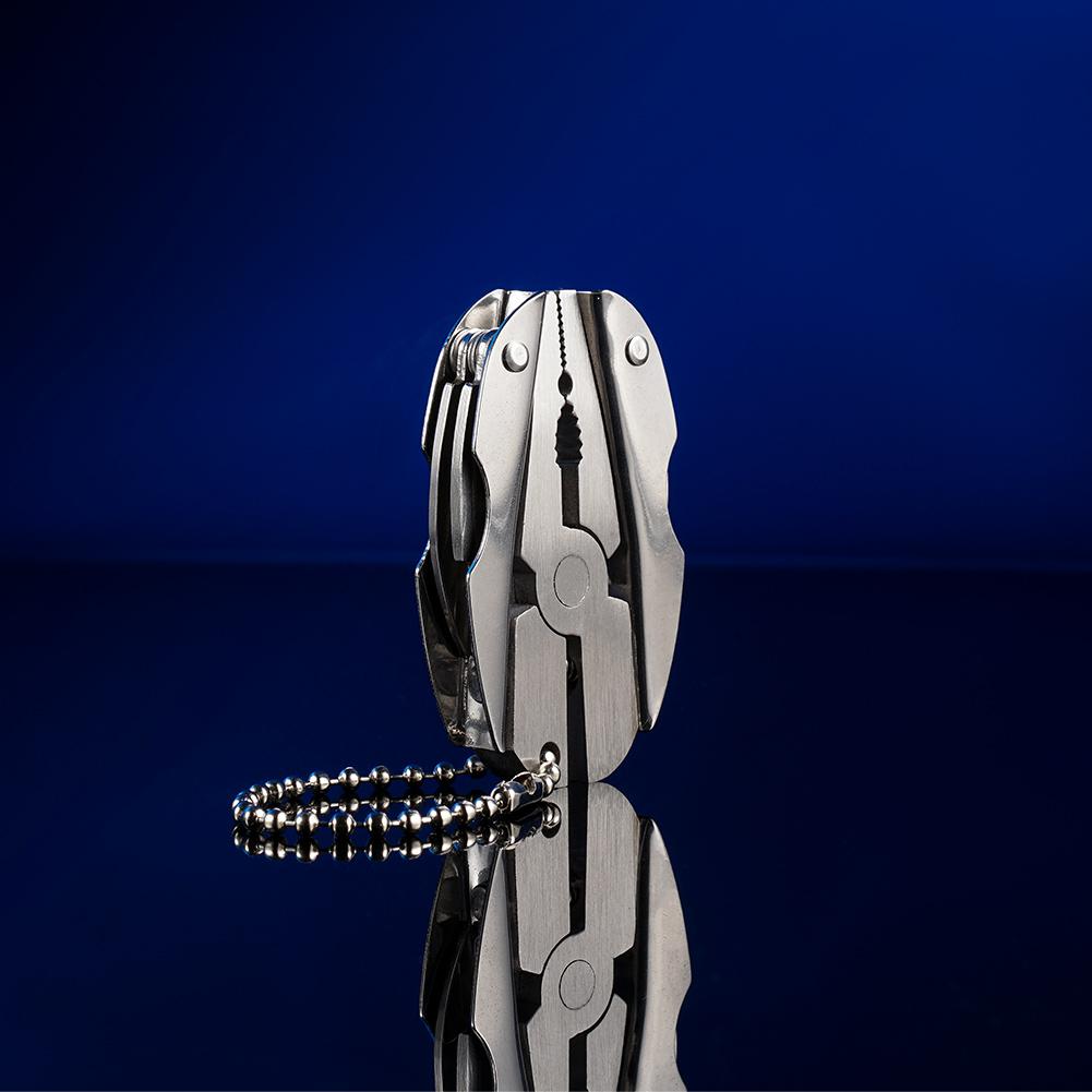 Stainless Steel Multi-Functional Folding Pliers Outdoor Survival Camping Tool with Wire Cutter, Ergonomic Grip, Anti-Rust Design