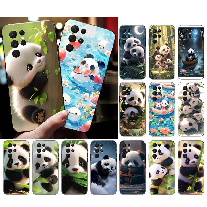 Cute Panda Phone Case For Samsung A52S A21S A33 A23 A13 A14 A32 A52 A53 A54 A51 A71 A15