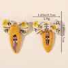Girl Embroidery Flower Bow Set Fabric Hair Accessories Bangs Clip Cute Fabric Handmade Hairpin 5177