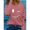 Crew Neck Long Sleeve Casual Loose Fit Base Layer T-Shirt