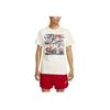 Nike Cartoon Buchstaben Print Rundhals Kurzarm T-Shirt Herren Tops Elfenbein FD1336-110