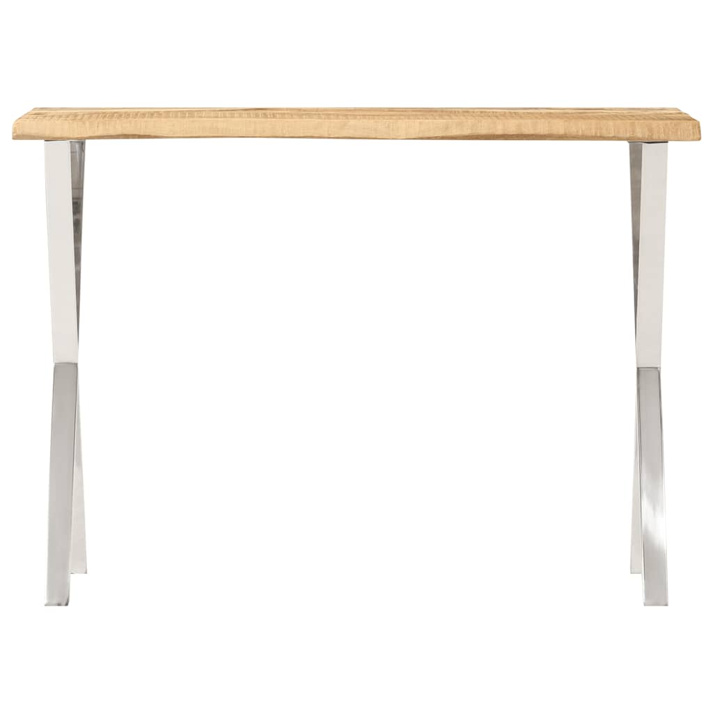 Console Table with Live Edge 105 x 33 x 76 cm Solid Mango Wood