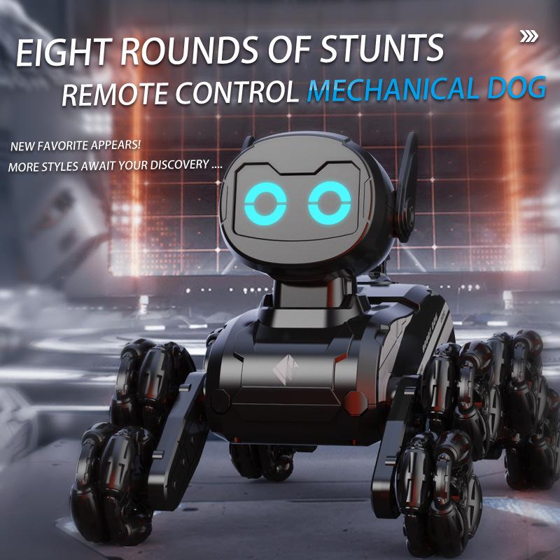 Intelligent induction robot dog eight-wheel stunts remote control car gesture induction toy car boy children's gift