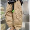 Jungen Cargohose Kinder Vintage Streetwear Gerade Hose Kinder Frühling Herbst Locker Weitbeinige Hose Teenager Freizeitkleidung