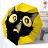 1pc Cat MoonAutomatic Folding Umbrella, Portable Collapsible Design, Casual Outdoor Accessory, for All Seasons 043
