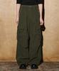 Hellenepaliseu Washed Logo Needle Parachute Banding Pants [Deep Khaki]