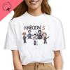 Vintage Popular Rock Band Short Sleeve Ocollar Playera Maroon 5 Tshirt Classics Adam Levine Camisetas Unisex Unisexs Shirts Unisexs
