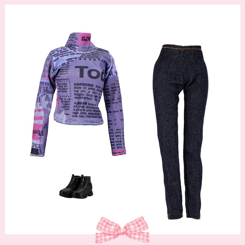 1/6 Κούκλες Ρούχα Κοντά Τοπ Τζιν Σύνολο Παπούτσια Γυαλιά Ηλίου Τσάντα Πλάτης για Κούκλες BJD 30 εκ. Αξεσουάρ Παιδικά Παιχνίδια Δώρα για Κορίτσια