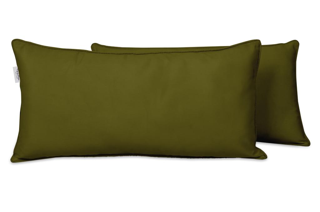 Vargottam Indoor Outdoor Polyester Fabric Lumbar Pillow Cover, Waterproof Rectangular Cushion Case for Patio Furniture-12" x 18