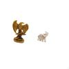 Elephant Statue Sculpture Desktop Ornament Artwork Gift Decorative for Bookshelves Home Dining Room