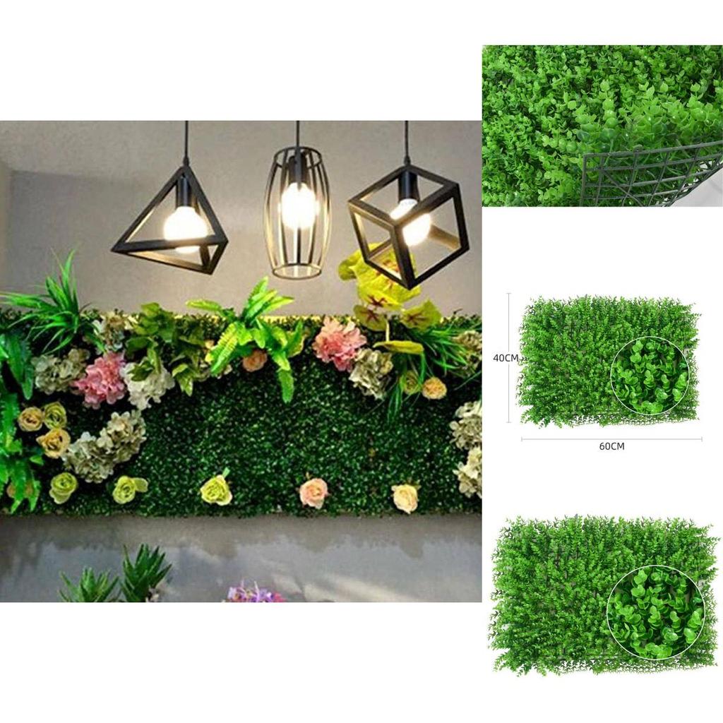Lush 60*40cm Artificial Eucalyptus Plants Green Wall Greenery Fence Foliage Decor For Stunning Outdoor Spaces