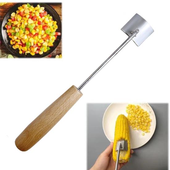Maiskreller Rustfritt Stål Maisthresker for Kolbemais Ergonomisk Håndtak Raskt Verktøy for Fjerning av Maiskorn for Kjøkken Grill