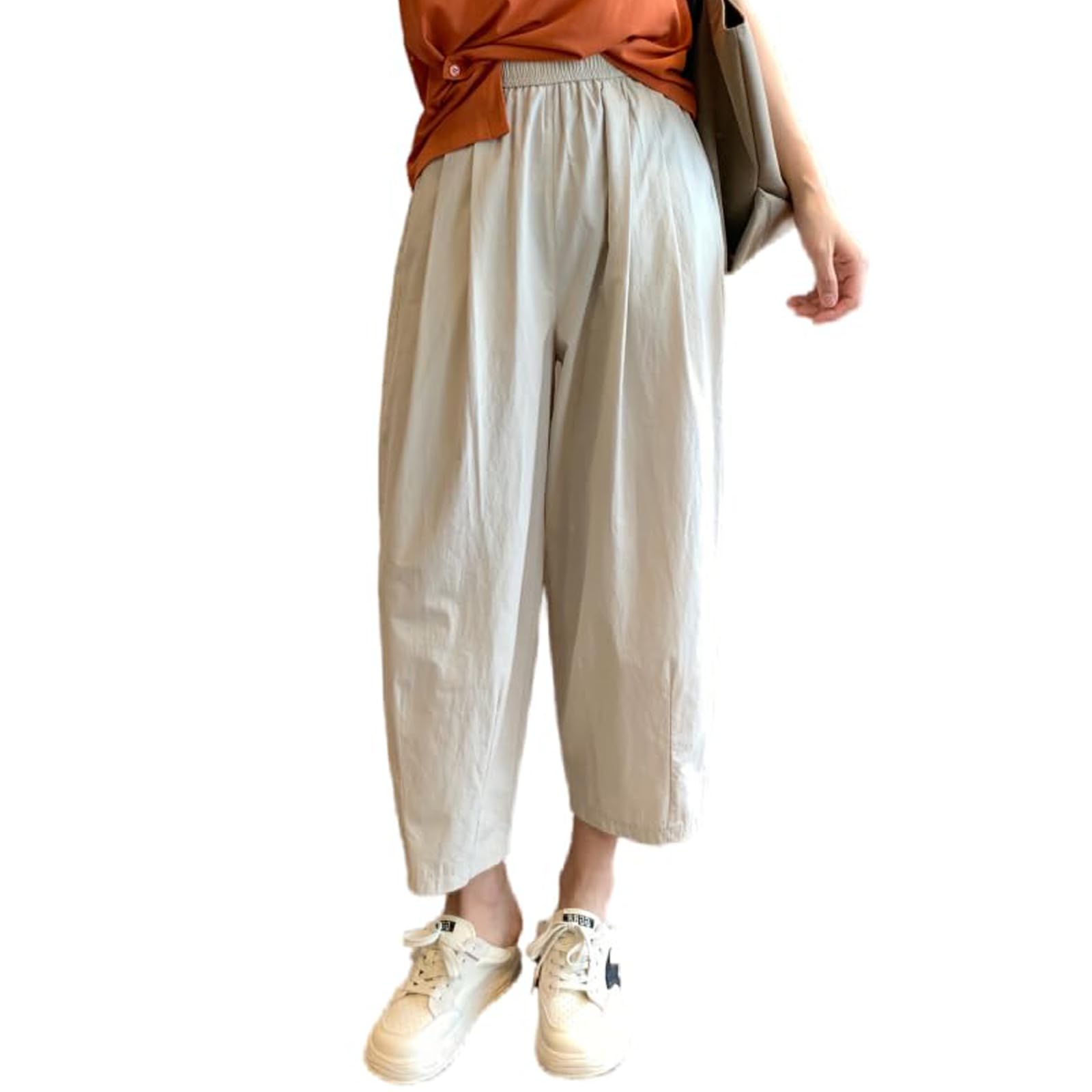 

Gaucho Sarouel Loose Fit Plus Casual Nine Length Pants [JINJUDUO] Women s Pants, Pants, Pants, Pants, Sizes, Pants, Trousers, Cotton, Comfortable, абрикосовий