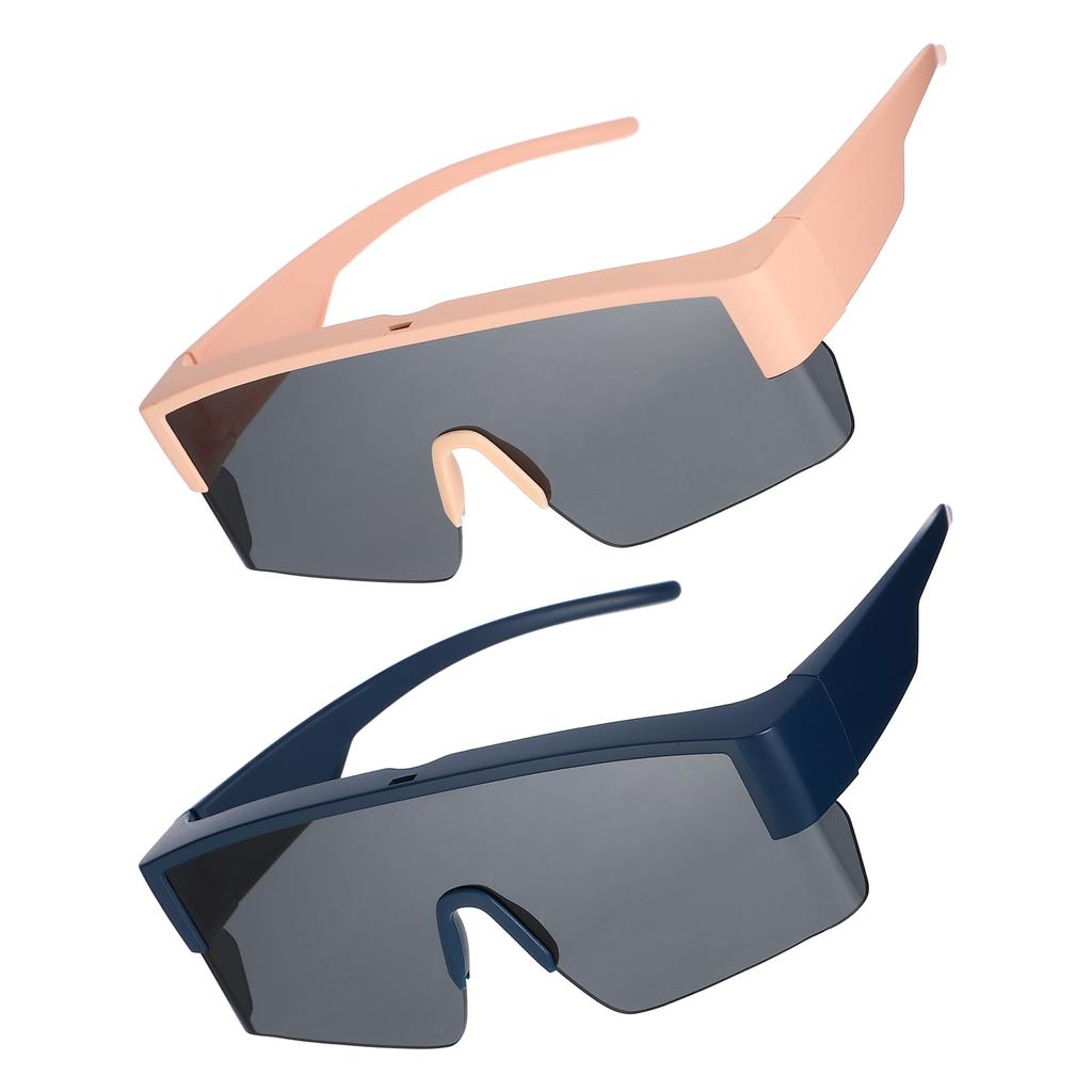 Set of 2 Sports for for Gray [uxcell] Sunglasses, Polarized, Cycling, Men's & Women's, Hiking, Motorcycling, Driving, Fishing, Running, Pink/Blue &