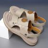 FashionNew Arrival Hot Sale Men's Sandals Non-slip Casual Leather Soft Slippers Dual-Purpose Open-toe Summer Shoes Versatile Half Drag