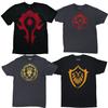 Unisex-Shirt Baumwolle Oversize Große Größe World of Warcraft Blizzard Allianz Horde Pandaria Logo T-Shirt Herren Herren-