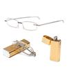 Fashion Mini Folding Portable Reading Glasses Ultra Light HD Eyeglasses for Elderly Luxury  Anti Blue Light Presbyopia Glasses