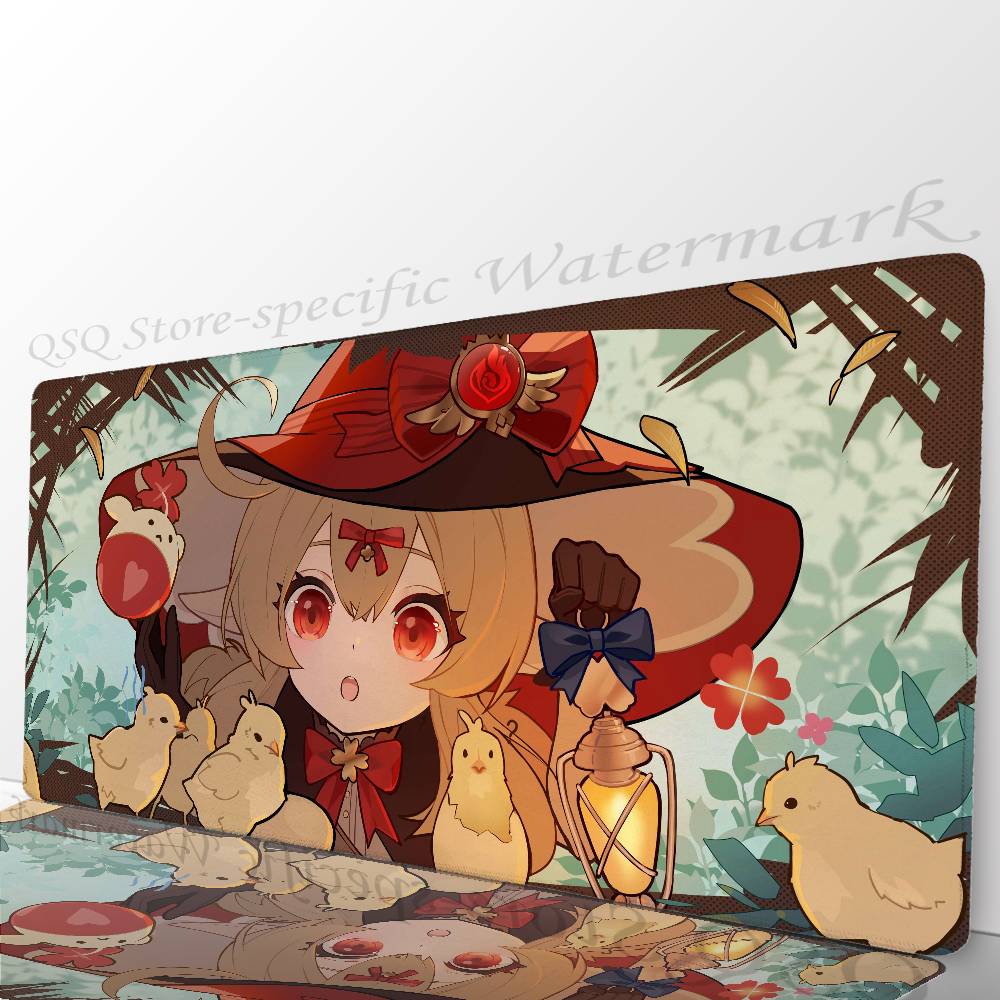 Klee Anime G-Genshin Impact Mousepad Non-slip Suitable For Office Computers Laptops E-sports Game Desk Mats XXL Keyboard
