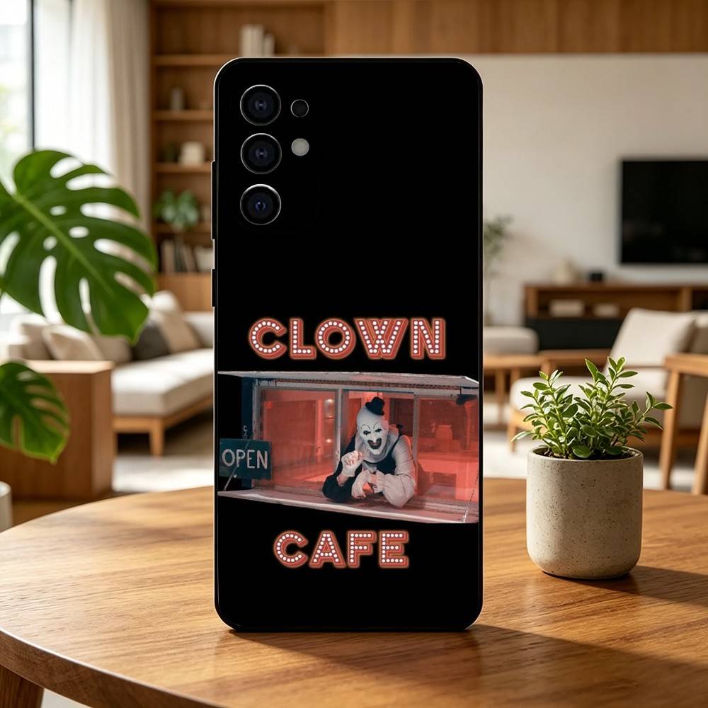 Art the C-Clown horror T-Terrifer Phone Case For Samsung S25,S24,S21,S22,S23,S30,Ultra,S20,Plus,Fe,Soft Silicone Black Cover