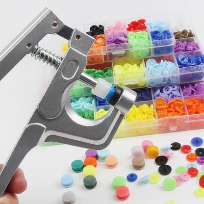 T5 Snaps Buttons 80/150/240sets Craft Fastener 12mm No-Sew Resin Buttons With Storage Box For Baby Fabric Cloth Diaper Sliders Buckle