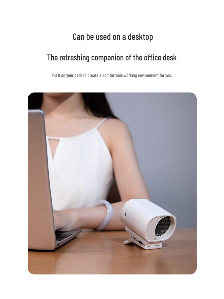 Multifunctional Waist Clip & Desktop High-Speed Fan with Adjustable Speed