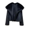 Stylish Big Lapel Imitation Fur Jacket Femininity Elegant Celebrity Long-Sleeved Thermal Coat Fluffy Top