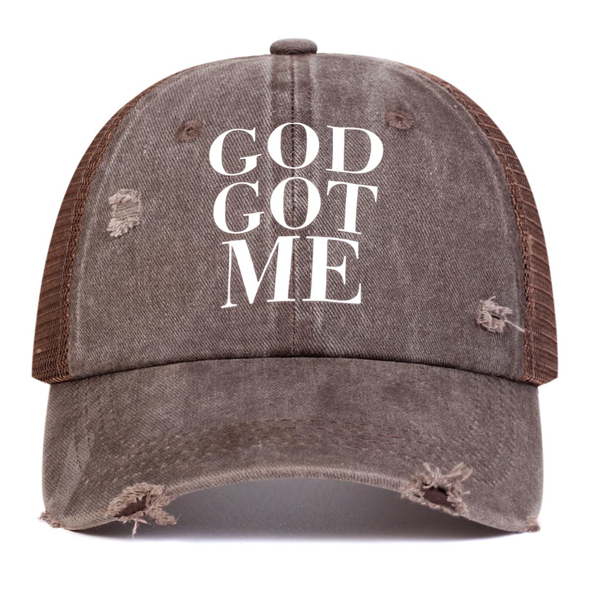 

Printed baseball cap with holes, retro style, breathable mesh cap for spring and summer, men s and women s daily casual wear Adjustable кофейный