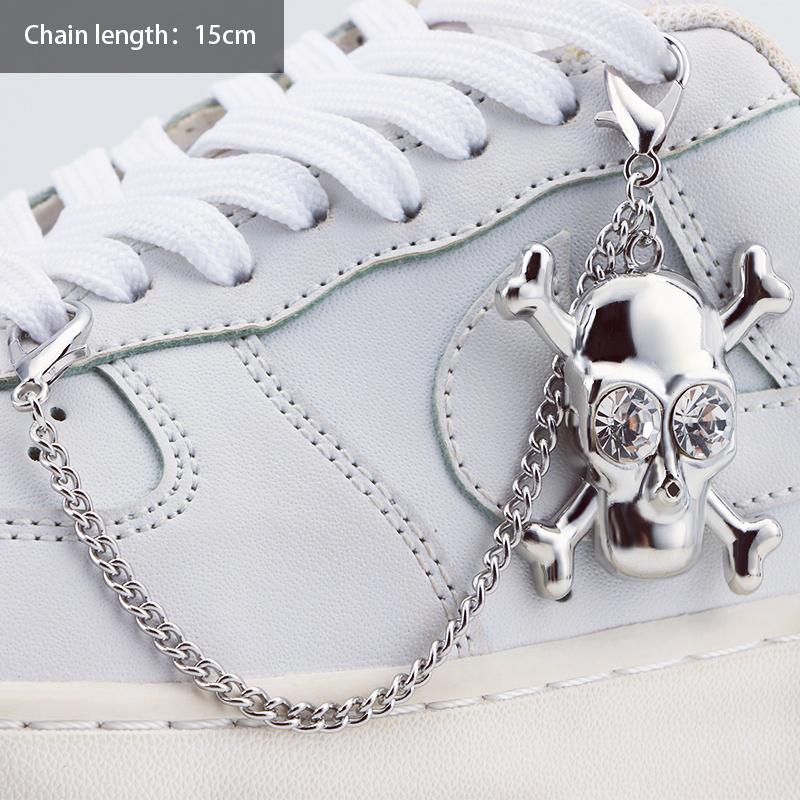1PCS Luxurious Diamond DIY Heart Star Pearl Shoe Chain Punk Original Detachable Studded Pentagram Shoe Accessories Jewelry Penda