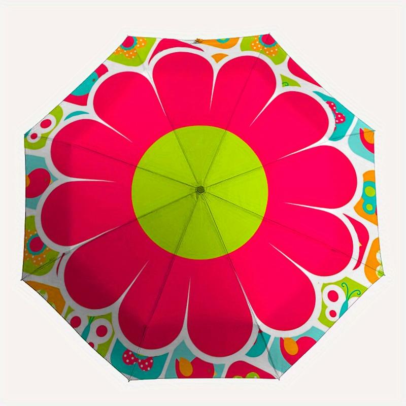 

1pc Flower Pattern Automatic Opening/closing Umbrella with Auto Open/Close, Perfect Gift for Friends, Durable Plastic Handle yy250801172