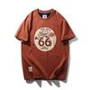 American Retro Heavyweight Pure Cotton Trendy Brand Letter Print T-Shirt Men's Short-Sleeve Summer Foreign Trade Men's Vintage T-Shirt