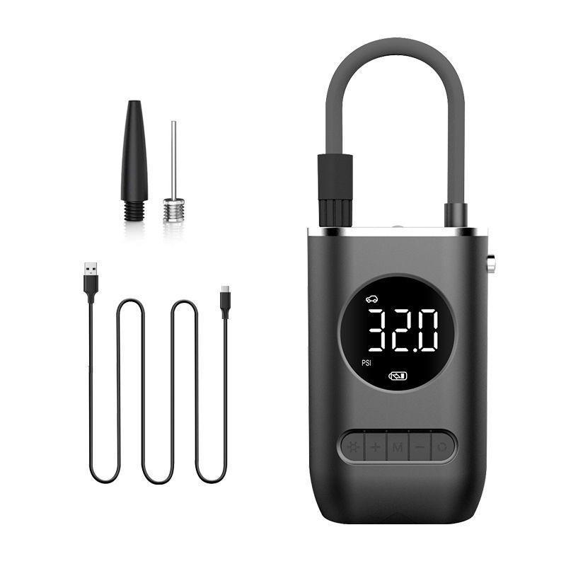 

Беспроводной портативный мини-насос для накачивания шин с цифровым дисплеем и многофункциональной зарядкой
