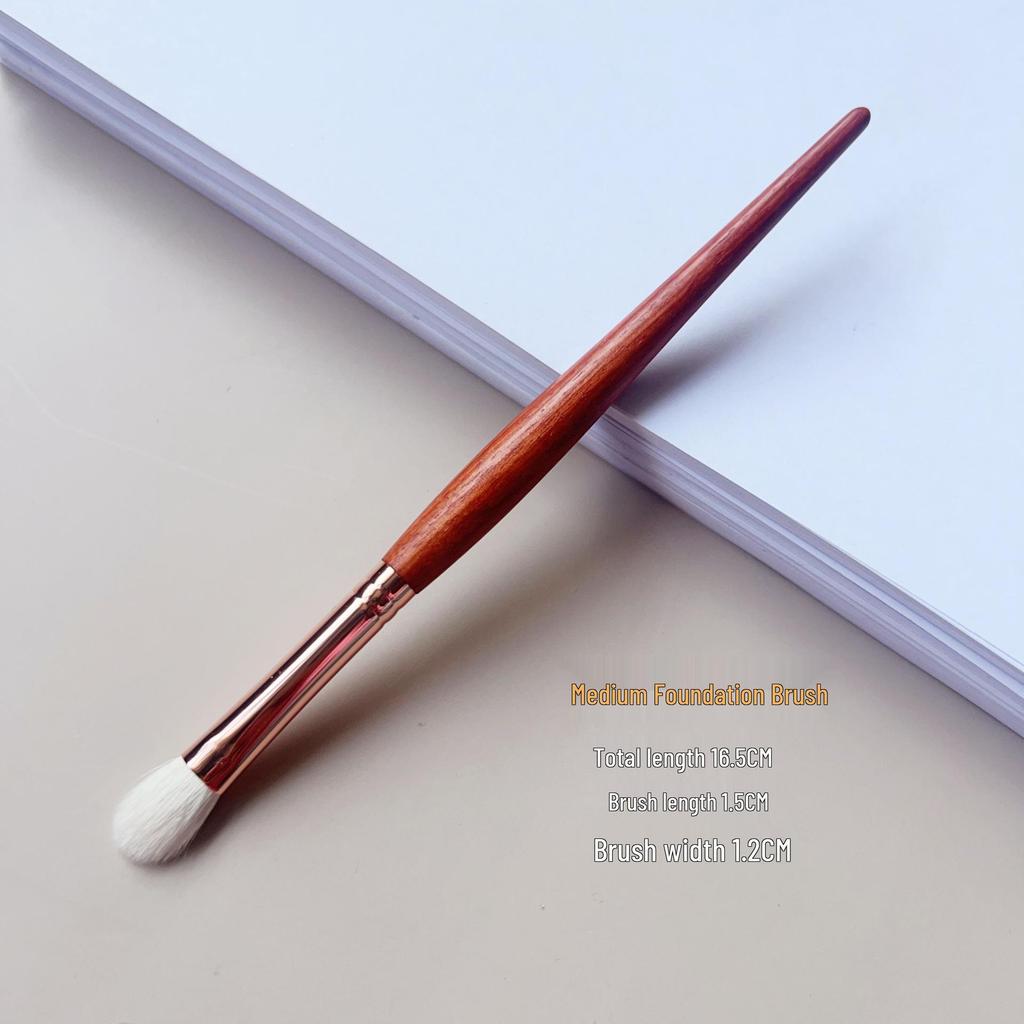 Handmade Sandalwood Eyeshadow Brush Set - Fine Pointed Wool for Blending, Laydown, Eye Corner, and Highlight.