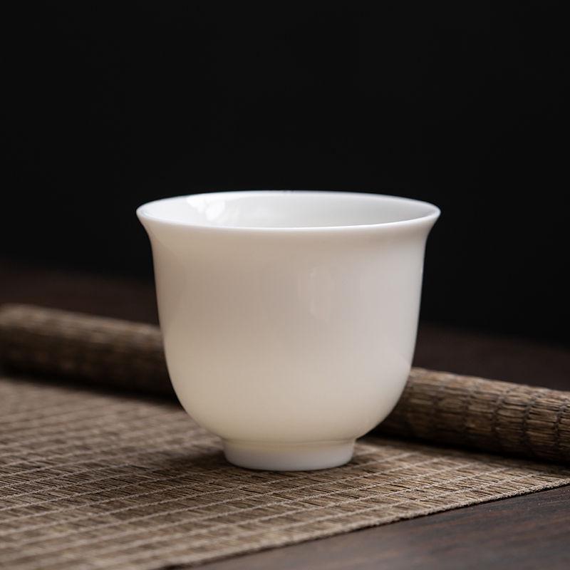 Handmade Mutton Fat White Porcelain Kung Fu Tea Cup - Ceramic Household Small Tasting Set