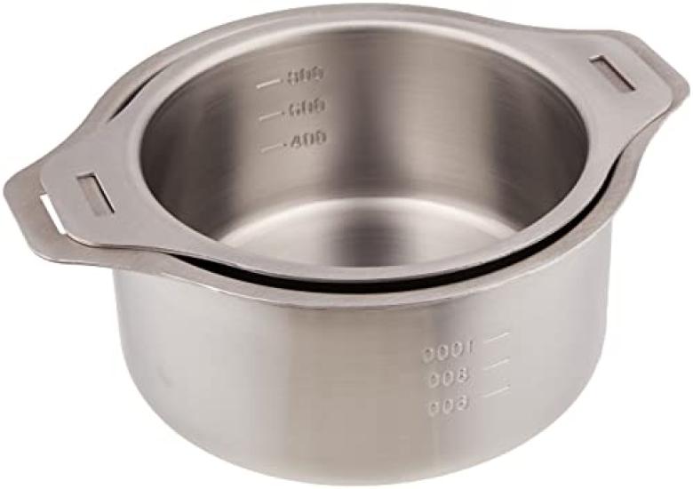 Wahei Freiz Tsubame-Sanjo Detachable Handle Pot Set (2 Pieces): 14cm & 16cm, Stainless Steel, IH Compatible, EM-028